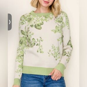 Sage & Cream Floral Sweater...NWTs!